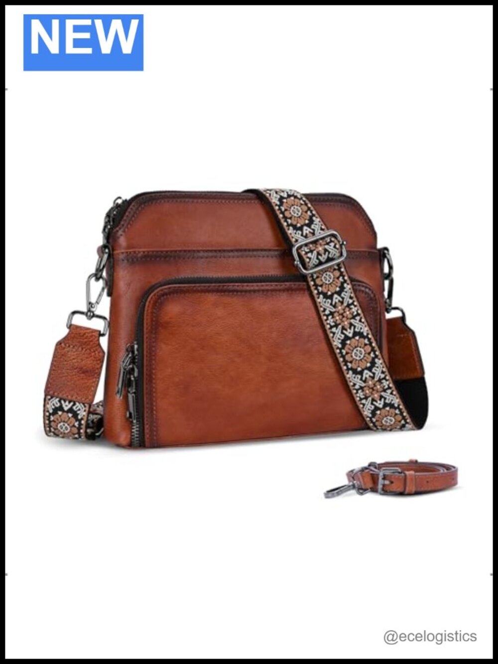 Genuine Leather Crossbody Bag Women Satchel Shoulder Purse